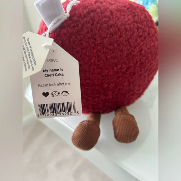 Jellycat Amuseable Cheri Cake Red Velvet Plush Collectible - Picture 3 of 4